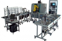 Sistema de manufatura flexível com equipamento de educação profissional CNC para instrutor de controle de processo de laboratório escolar