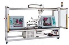Sistema robótico Sistema integrado de manufatura e manuseio por computador, ensino de equipamentos de treinamento em mecatrônica