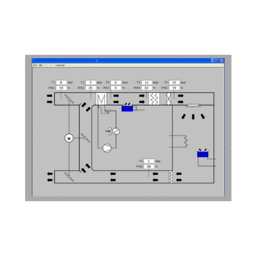 25.1 controller software con acquisizione dati Attrezzature per l'istruzione professionale per attrezzature per l'addestramento alla refrigerazione del laboratorio scolastico