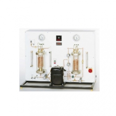 3-mudanças de estado no circuito de refrigeração. Ensino, educação, equipamento, escola, laboratório, compressor, treinamento