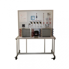 Sistema de treinamento de refrigeração de ciclo reverso Equipamento de educação didática para equipamento de treinamento de condensador de laboratório escolar