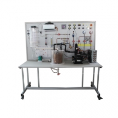 Refrigeration cycle with open compressor Didactic Education Equipment For School Lab Condenser Trainer Equipment