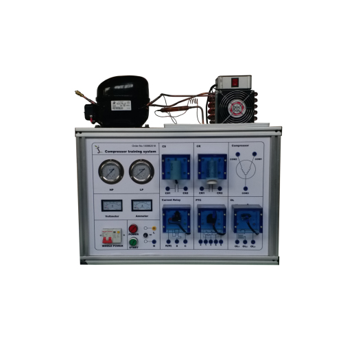Equipamento de educação vocacional de sistema de treinamento de compressor para equipamento de treinamento de condicionador de ar de laboratório escolar
