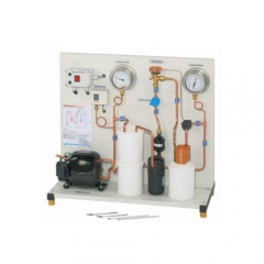 Equipamento de educação vocacional de circuito de refrigeração de compressão simples para equipamento de treinamento de condensador de laboratório escolar