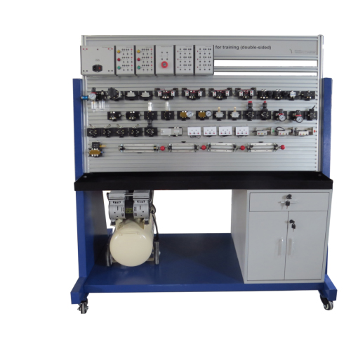 Electro-pneumatic workbench for training (double-sided) Didactic Education Equipment Mechatronics Trainer Equipment