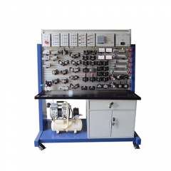 PLC Electro-Pneumatic Training Workbench အသက်မွေး ၀ မ်းကျောင်းဆိုင်ရာကျောင်း Lab Lab Mechatronics Trainer Equipment အတွက်အသက်မွေး ၀ မ်းကျောင်းပညာဆိုင်ရာစက်ကိရိယာ