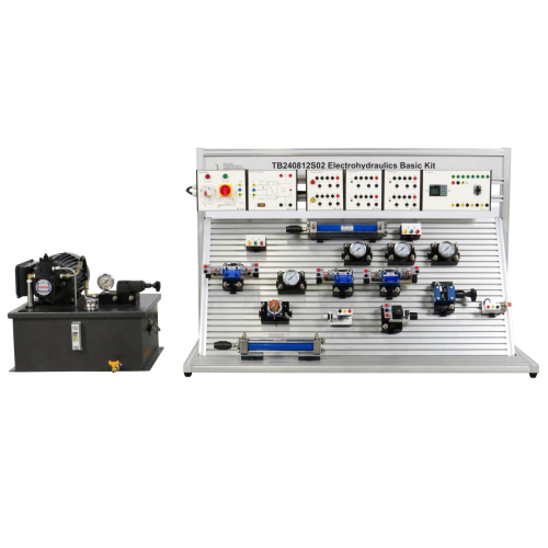 Kit Básico de Eletrohidráulica Equipamento de Laboratório Educacional Equipamento de Treinamento em Mecatrônica