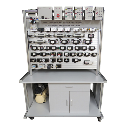 Double Sides Electro Pneumatic Training Workbench Educational School Laboratory WorkbencVocational Education Equipment Mechatronics Training Equipment
