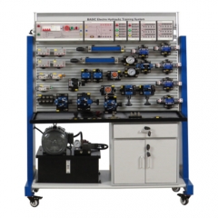 Sistema básico de treinamento eletro-hidráulico, equipamento educacional escolar, treinador vocacional, bancada de trabalho, treinador hidráulico.