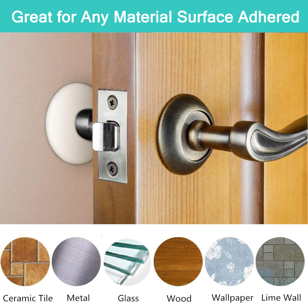 Door Stopper Wall Protector,8 Pack 3.15 Inch Round Door Knob Silicon Wall Guard Shield Protector