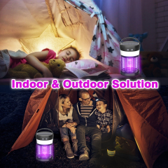 Bug Zapper for Outdoor and Indoor, Electric Mosquito Zappers Killer - Insect Fly Trap,Waterproof Powered Mosquito Lamp with 3 Lighting Modes,USB Type C Solar Charging for Home,Hiking,Backyard,Patio