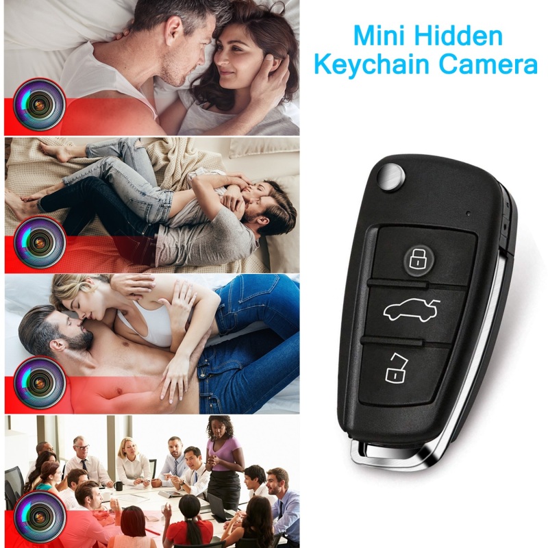 Anysun HD Camera 1080P Dvr Multifunctional Car Key Chain Mini Cam Dvr IR Night Vision Motion Detection Perfect Indoor Covert Security Camera for Home and Office S820