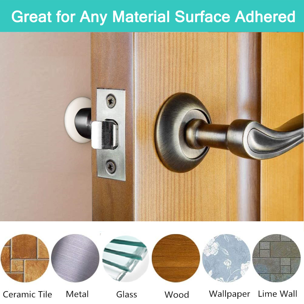 Door Stopper Wall Protector,12 Pack 1.57 Inch Round Door Knob Silicon Wall Guard Shield Protector