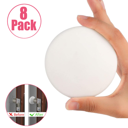Door Stopper Wall Protector,8 Pack 3.15 Inch Round Door Knob Silicon Wall Guard Shield Protector