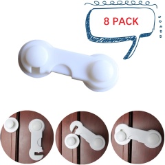 Baby Child Safety Cabinet Locks,GiMe-US Easiest 3M Adhesive Baby Proofing Latches,No Tools are Needed,Use for Multi-Purpose for Furniture,Kitchen,Ovens,Toilet Seats,Fridge,Cupboard(8Pack)