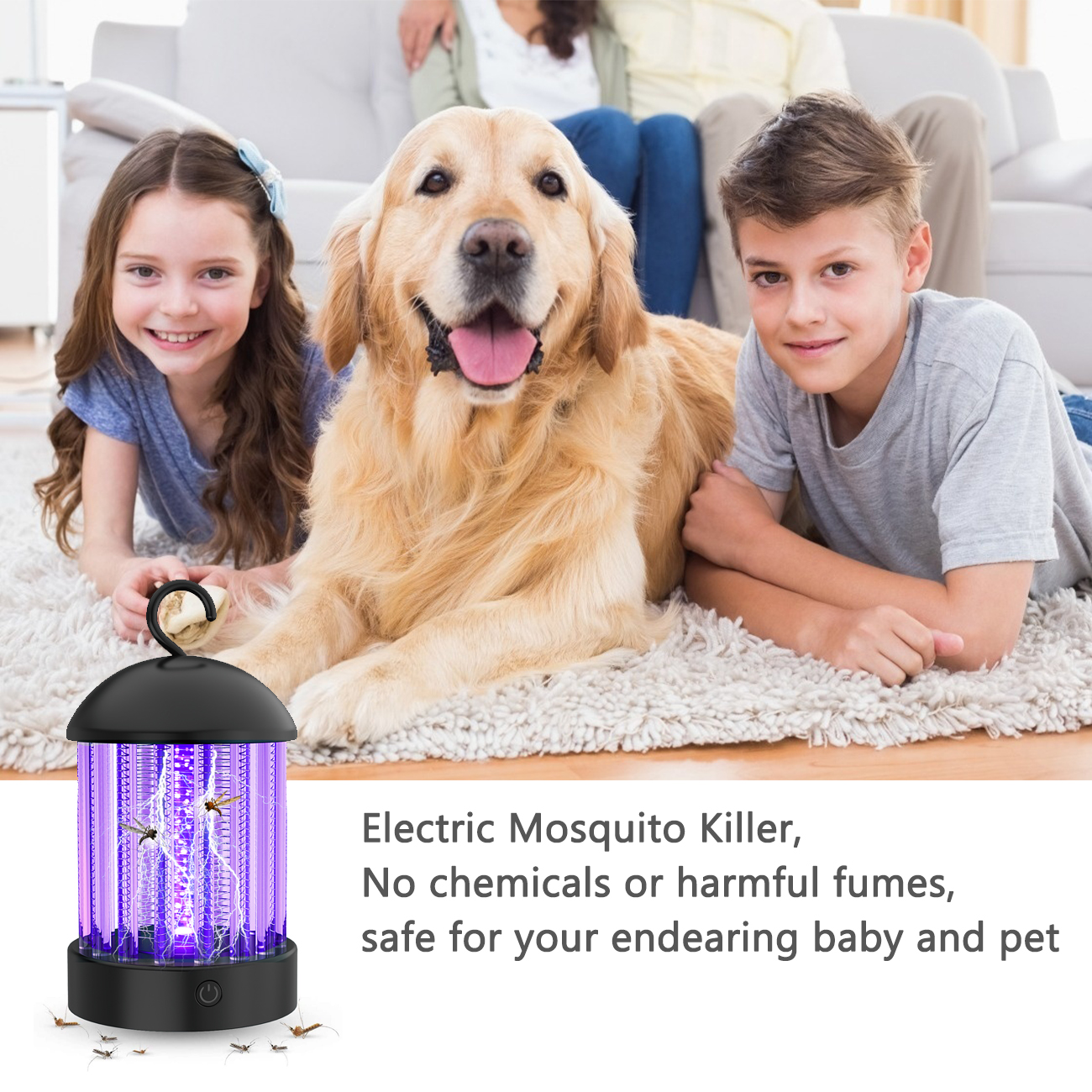 Electronic Mosquito Killer Lamp,Bug Zapper with Light Mosquito Trap, Fly Zapper Insect Killer Safety & Non-Toxic for Home Indoor/Outdoor Bedroom Kitchen Use