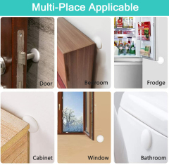 Door Stopper Wall Protector,12 Pack 1.57 Inch Round Door Knob Silicon Wall Guard Shield Protector
