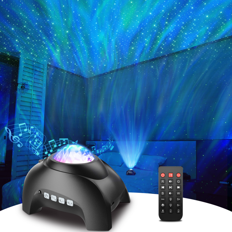 Star Projector, Rossetta Galaxy Projector for Bedroom, Bluetooth Speaker and White Noise Aurora Projector, Night Light Projector for Kids Adults Gaming Room, Home Theater, Ceiling, Room Decor (Black)