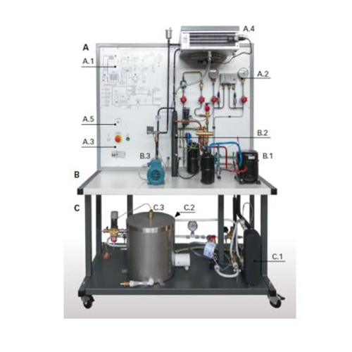 Équipement de formation professionnelle de formateur de pompe à chaleur Équipement de laboratoire thermique