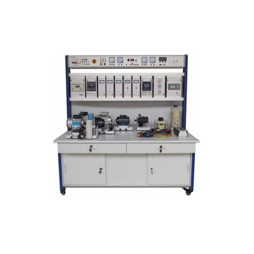 Sistema de treinamento de fiação elétrica de bancada de treinamento de motor CA monofásico Equipamento didático