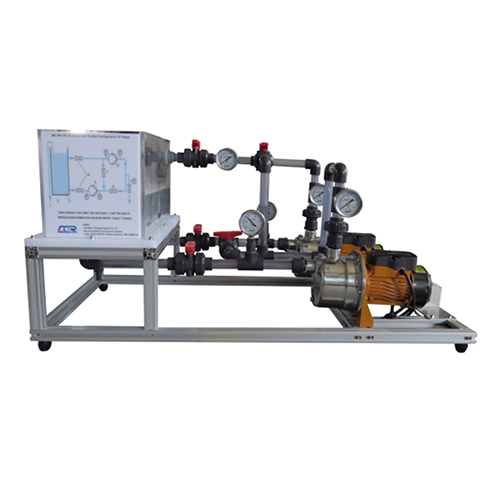 Serie e configurazione parallela delle pompe Materiale didattico Banco idraulico