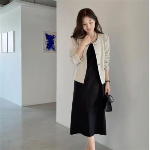 【ノーカラージャケット·G23071800010】ノーカラージャケット