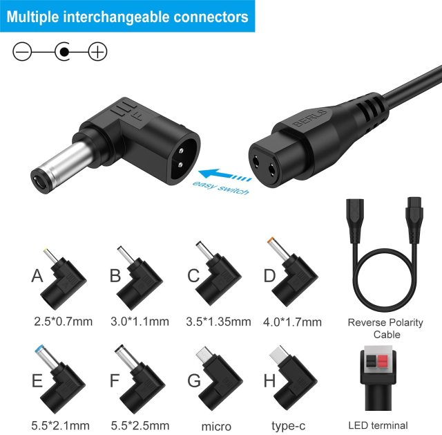 IBERLS 36W Universal Power Supply 5V 6V 7V 8V 9V 10V 11V 12V 13V 14V 15V 16V 17V 18V 19V 20V Adapter (16 Voltages Available) for 5V to 20V Household Electronics and LED Strip, 3000mA Amp Max