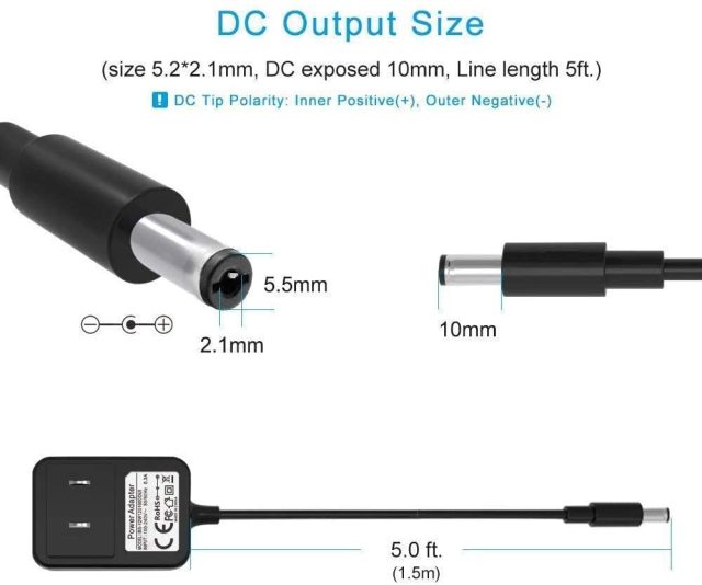 IBERLS 36W 12V 3A (Compatible with 2A) Power Supply Adapter for CCTV Camera, LED Strip Light ect Household Electronics, 5.5x2.1 DC Plug with 4 Connector(LED Connection, 4.0x1.7, 3.5x1.35, 5.5x2.5)