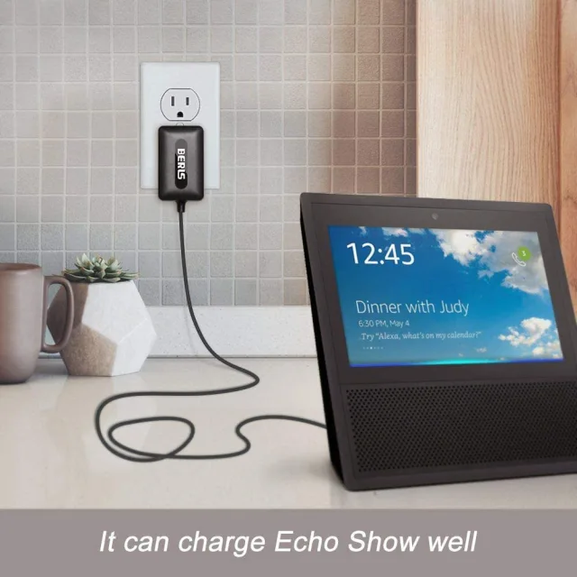 IBERLS 21W Power Charger, Replacement Amazon's Supply Adapter for Echo 1st Generation, Echo 2nd Gen, Echo Show (1st Gen), Echo Plus (1st Gen), Echo Look, Echo Link Fire TV (2nd Gen)