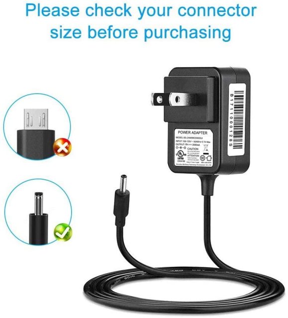 IBERLS DC 12V Power Supply Adapter Replacement Roku Streaming Media Player Power Cord for Roku 3 (4230R 4230CA 4230RW 4200R), Roku 2 (2720R 2720RW), Roku 1 (2710R, 2710RW) Charger Cable