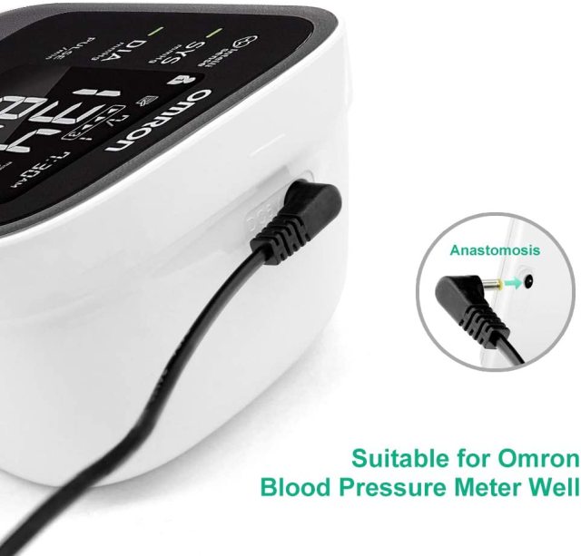 BERLS 6V Power Supply Adapter Wall Charger for Omron Arm Blood Pressure Monitor M3, M2, M7, 705-IT, M6, M6C, M10-IT，BP710N，BP742N，Power Cord for Home Use Wrist Blood Pressure Monitor