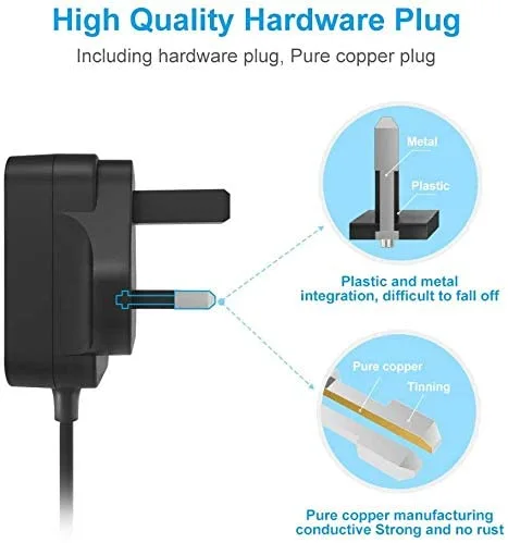 BERLS 5.5V Charger for Karcher Window Vacuum Cleaner WV1, WV1 Plus, WV2 WV 2 Premium 2nd Generation, WV5 WV 5 Premium 2nd Generation, WV60 WV70 Replacement Plug for Kärcher Window Vac Power Supply