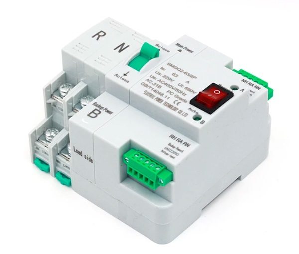 63R 2P Din rail Change Over Automatic Transfer Switch