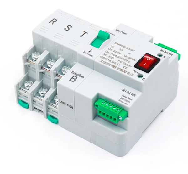 63R 3P Din rail Change Over Automatic Transfer Switch