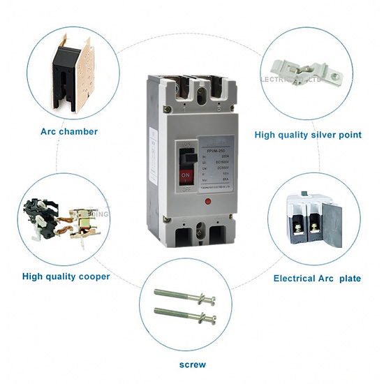 SZM1 250 Type 2P Moulded Case Circuit Breaker 690V Thermal magnetic MCCB