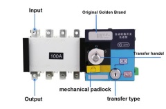0.6second I-II 4P 160-3200A Automatic transfer switch Grid power to Generator