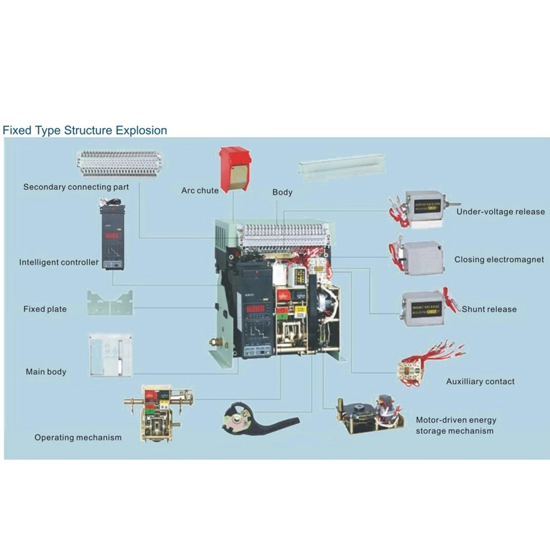 CMW1 1000A 3P Fixed Intelligent Low Voltage Power Circuit Breakers