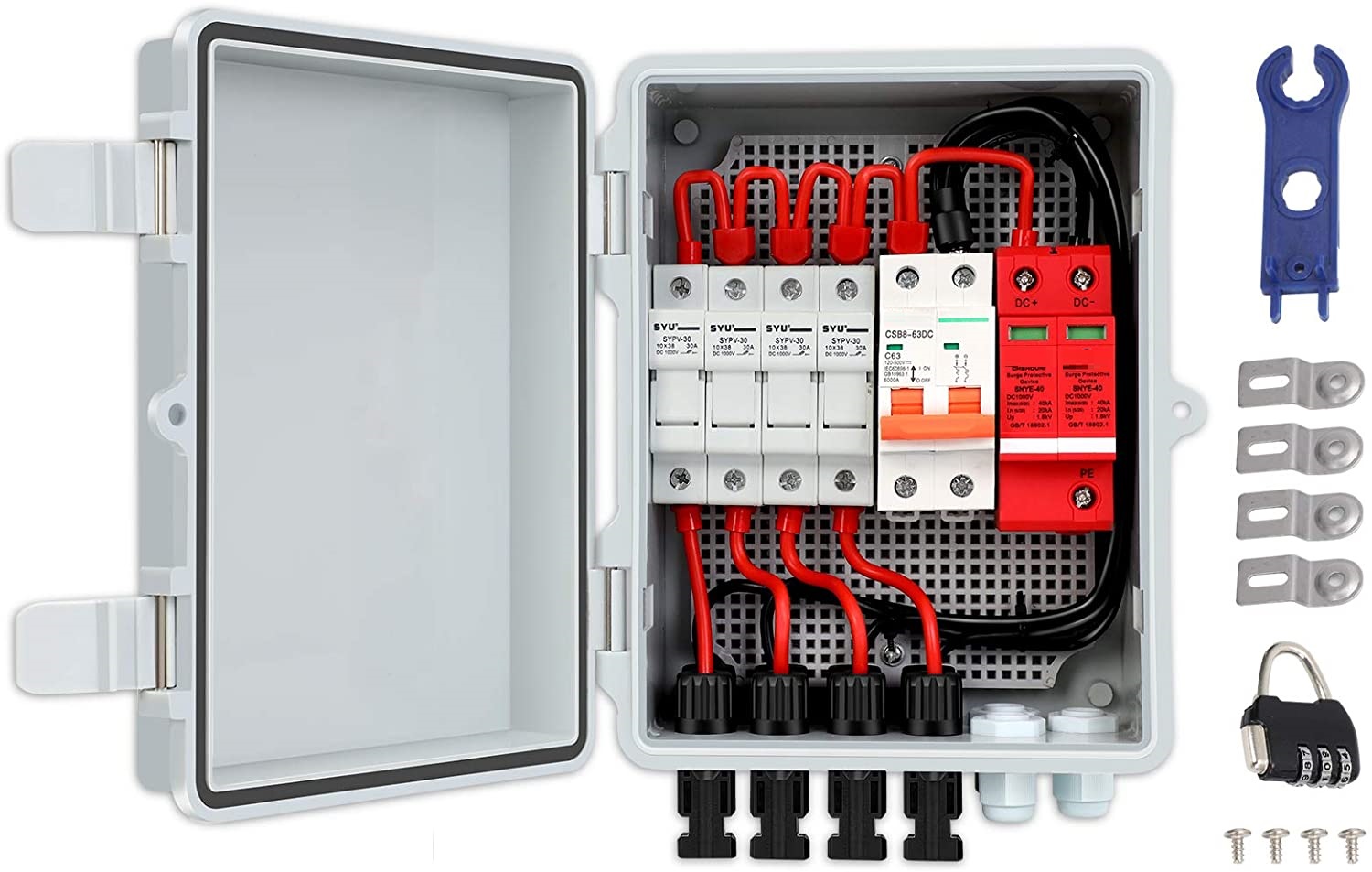 JKPV/4-1 DC 1000V PV PHOTOVOLTAIC COMBINER BOX 4 STRING OFF-GRID SOLAR SYSTEM