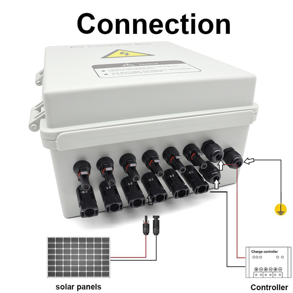 JKPV/6-1 DC 1000V PV PHOTOVOLTAIC COMBINER BOX STRING OFF-GRID SOLAR ARRAY SYSTEM WITH LIGHTNING ARRESTER