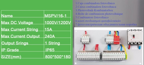 JKPV/16-1 DC 1000V PV PHOTOVOLTAIC COMBINER BOX STRING OFF-GRID SOLAR ARRAY SYSTEM WITH LIGHTNING ARRESTER