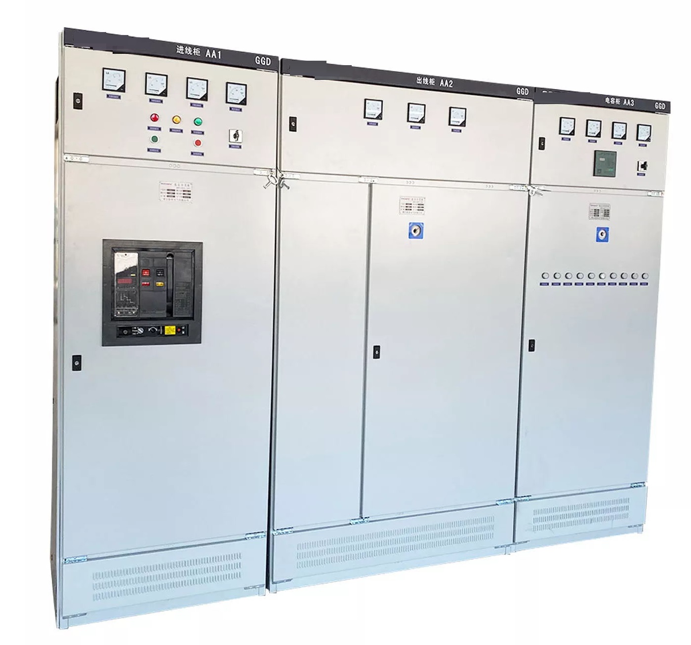 400V GGD Low Voltage Air circuit breaker incoming Switchgear with MCCB PFI power capacitor output panel