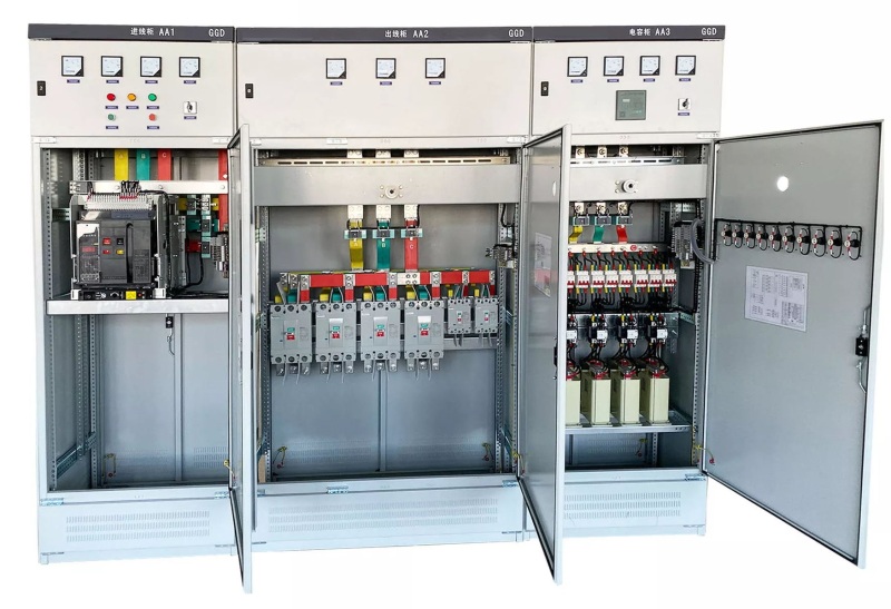 400V GGD Low Voltage Air circuit breaker incoming Switchgear with MCCB PFI power capacitor output panel