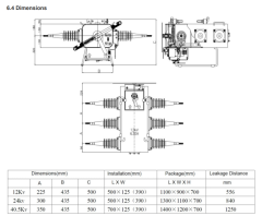 SF6 Load Breaker switch Sectionalizer with polymer insulator