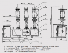 LW8-40.5 SF6 Circuit breaker high voltage 35KV Transmission line Tank type 35kV high voltage vacuum circuit breaker