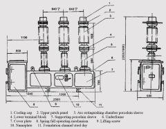 LW8-40.5 SF6 Circuit breaker high voltage 35KV Transmission line Tank type 35kV high voltage vacuum circuit breaker