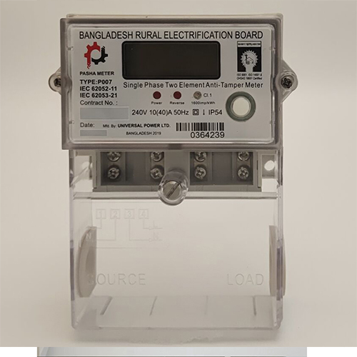 Single Phase Electronic Energy Meter – Anti-Tamper Watt-Hour Meter