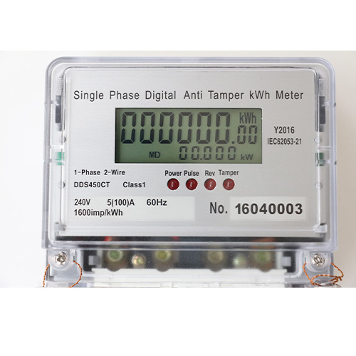 Single Phase Two Wire Anti-Tamper Kwh Meter 240V 60Hz 5(100A) with Magnetic Detection LCD Display