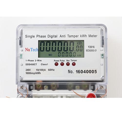 Single Phase Two Wire Anti-Tamper Kwh Meter 240V 60Hz 10(100A) with Magnetic Detection LCD Display