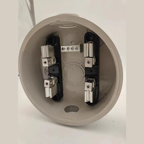 100A 4jaws Single Phase Meter Socket Electrical Meter Base 3/4inch Double Hub