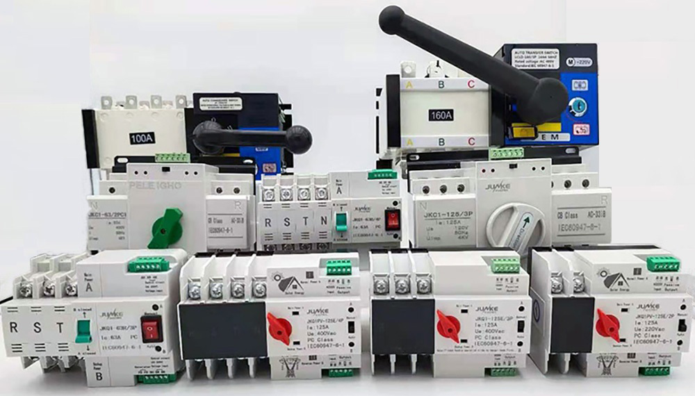 Automatic transfer switch for standby generator